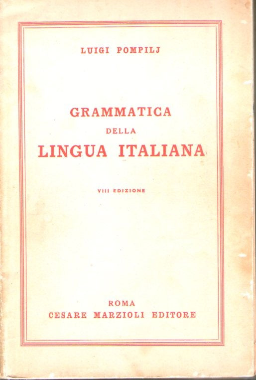 Grammatica della lingua italiana - copertina