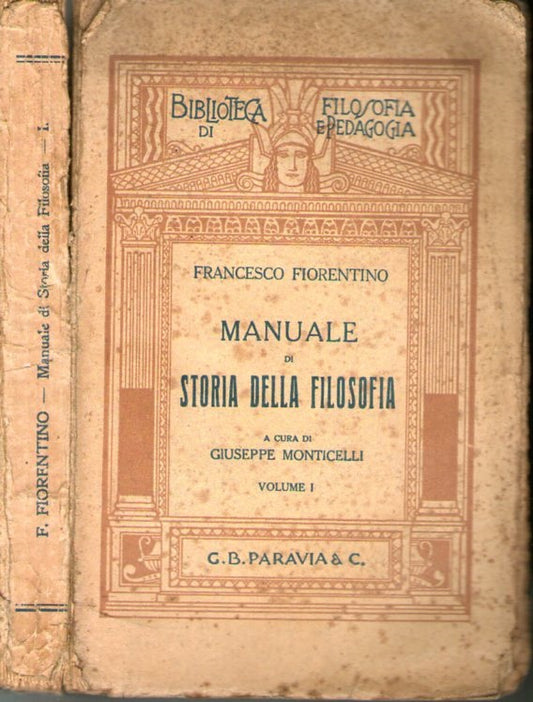 Manuale di storia della filosofia - copertina