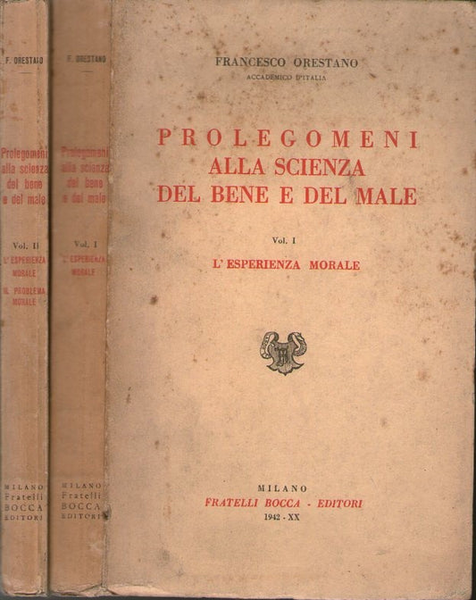 Prolegomeni alla scienza del bene e del male - copertina