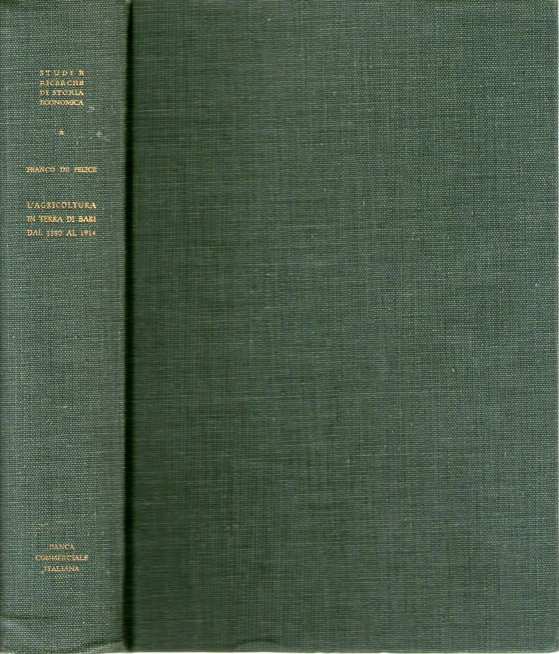 L'agricoltura in terra di Bari dal 1880 al 1914 - copertina