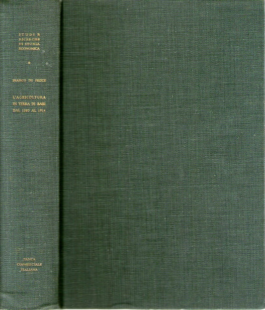 L'agricoltura in terra di Bari dal 1880 al 1914 - copertina