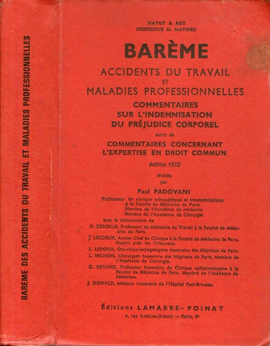 BARE'ME  accidents du travail et maladies professionnelles - copertina