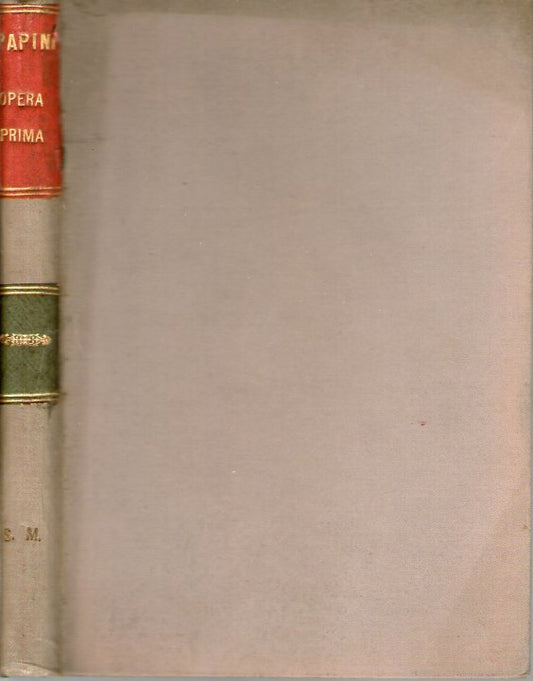 Opera prima   venti poesie in rima e venti ragioni in prosa - copertina