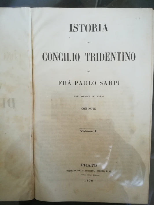 Istoria del Concilio Tridentino. I. II. - copertina