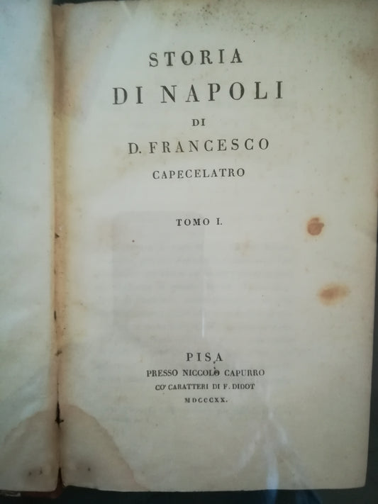Storia di Napoli. I. II. - copertina