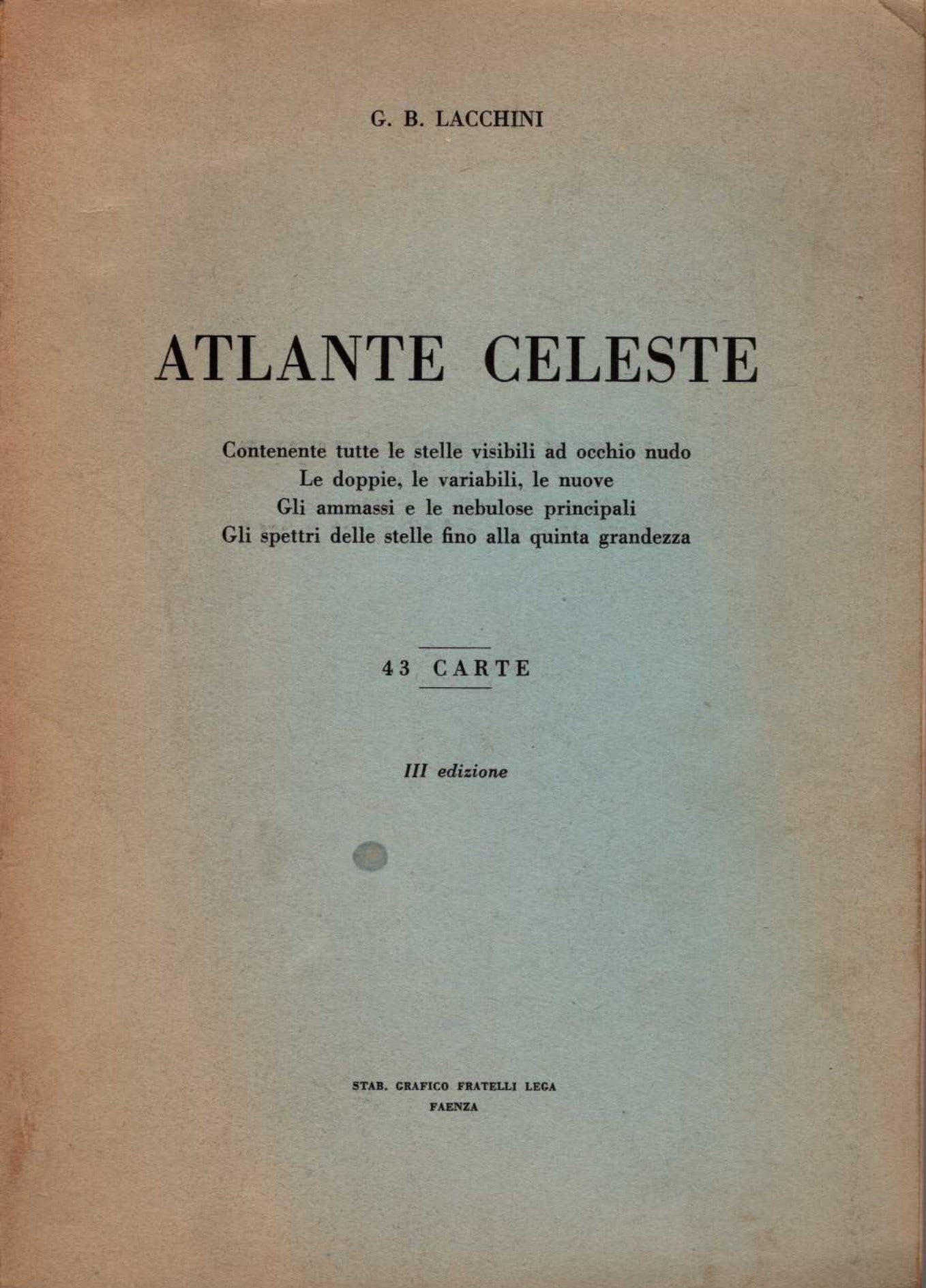 Atlante celeste - copertina