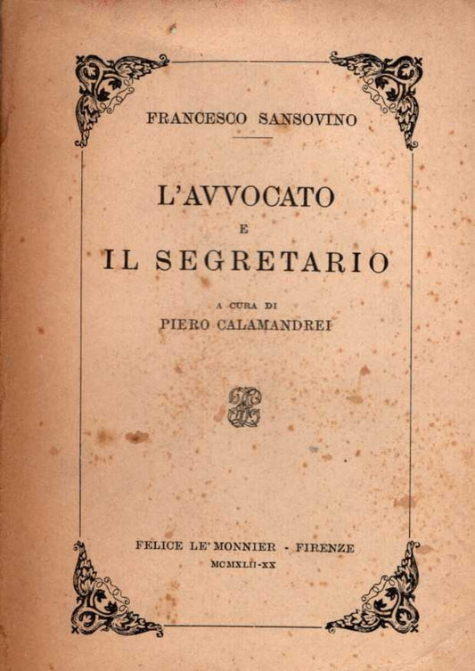 L'avvocato e il segretario - copertina