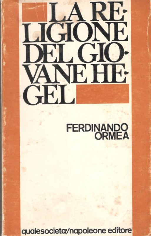 La religione del giovane Hegel - copertina