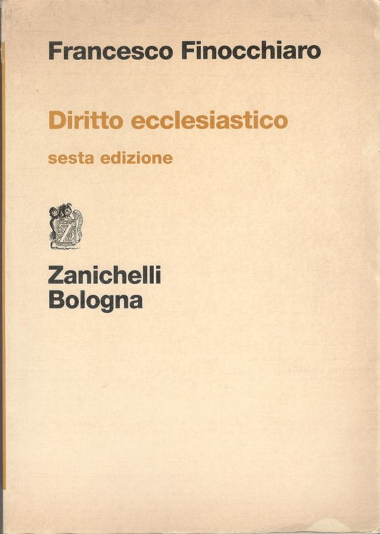 Diritto ecclesiastico. Sesta edizione - copertina