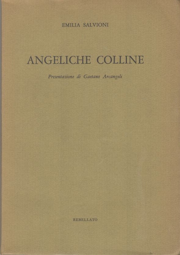 Angeliche colline. - copertina
