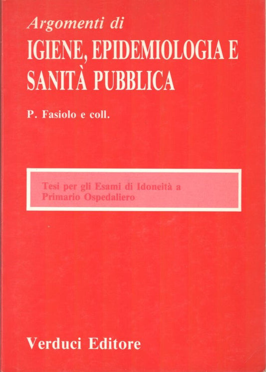 Argomenti di igiene, epidemiologia e sanità pubblica - copertina