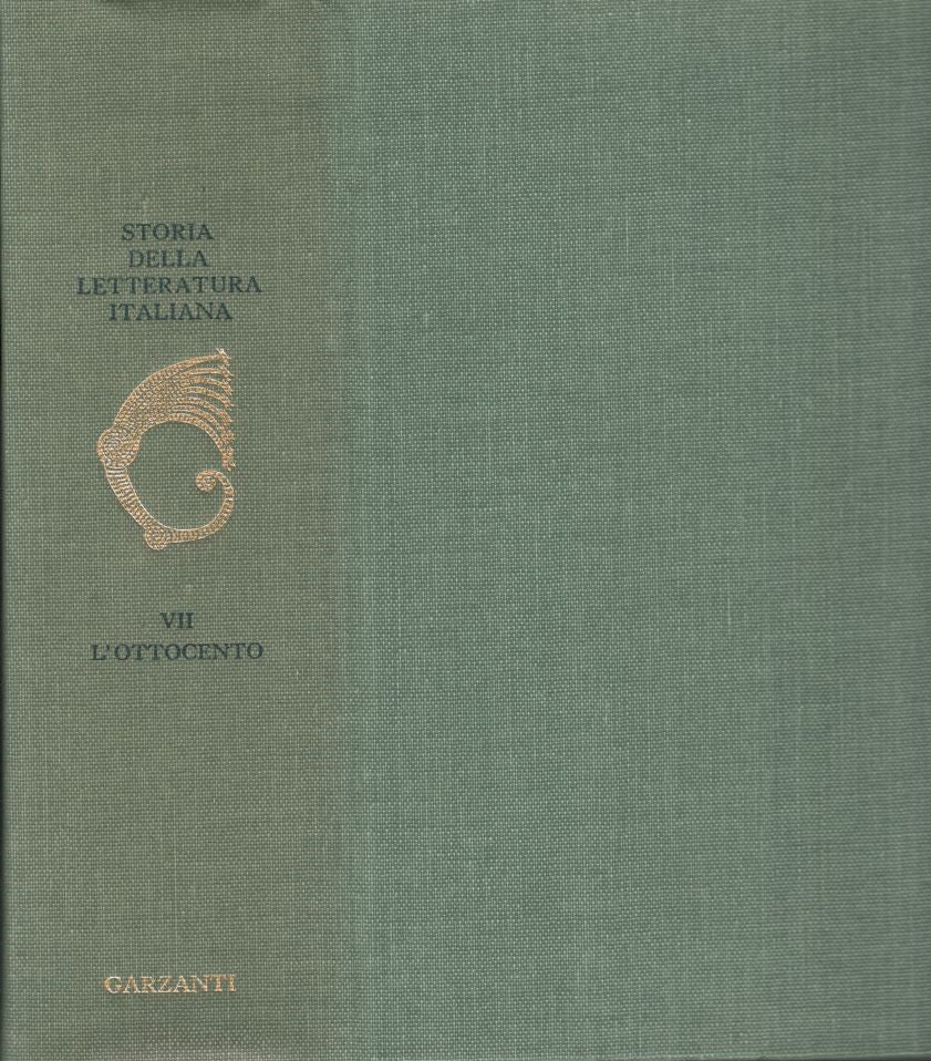 Storia della letteratura italiana Vol. VII : L' Ottocento - copertina