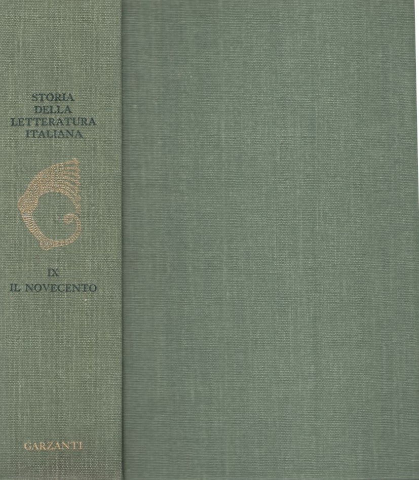 Storia della letteratura italiana Volume IX : Il Novecento - copertina
