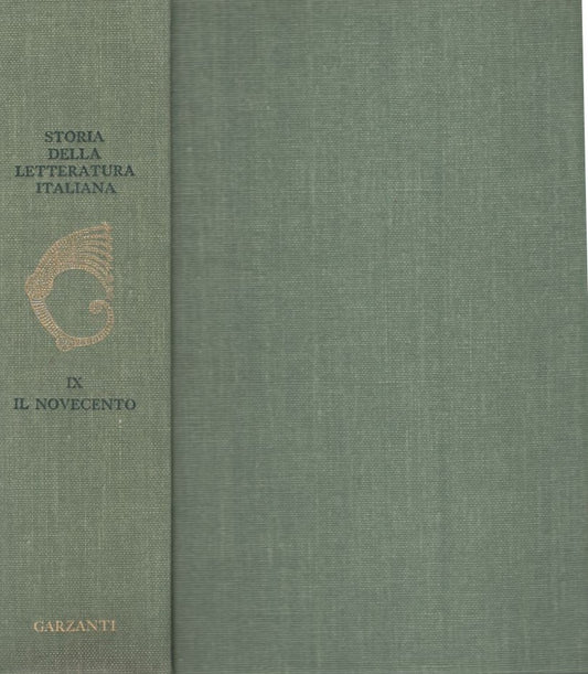 Storia della letteratura italiana Volume IX : Il Novecento - copertina