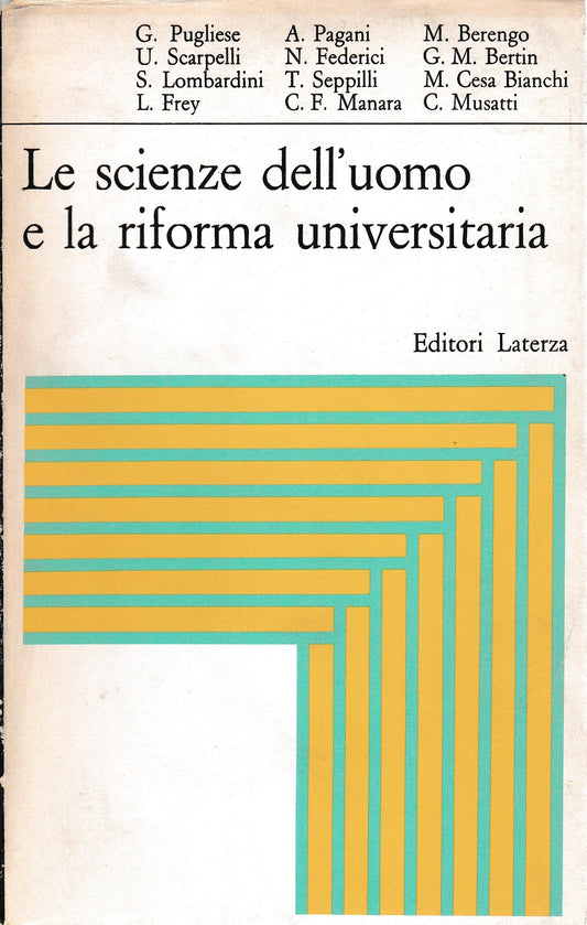 Le scienze dell'uomo e la riforma universitaria - copertina