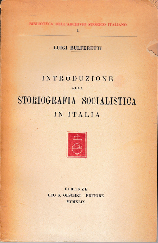 Introduzione alla storiografia socialista in Italia - copertina
