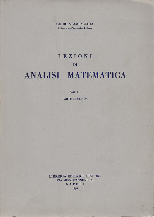 Lezioni di matematica. Vol. II parte seconda - copertina