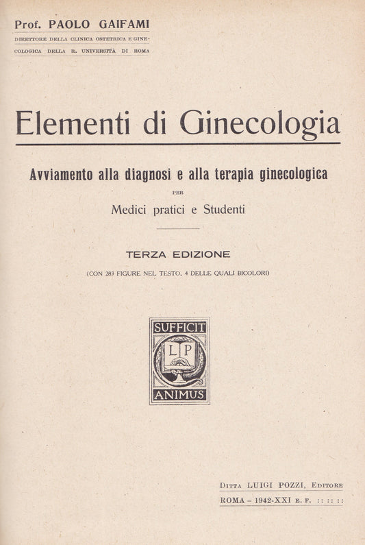 Elementi di ginecologia - copertina