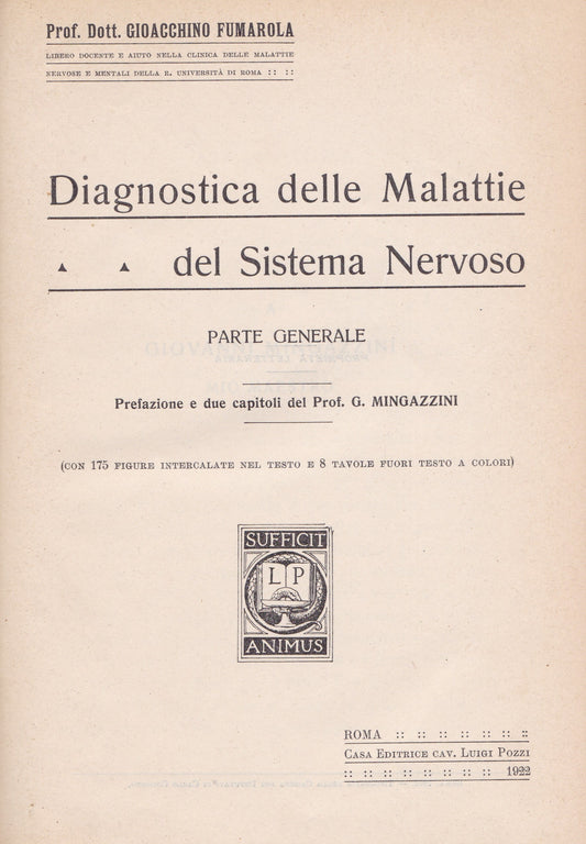 Diagnostica delle Malattie del Sistema Nervoso. Parte generale. - copertina