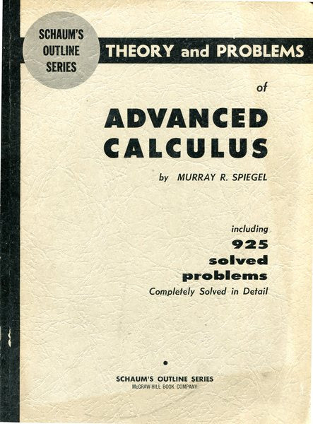 Advanced Calculus : Theory And Problems. Schaum's Outline Series. - copertina