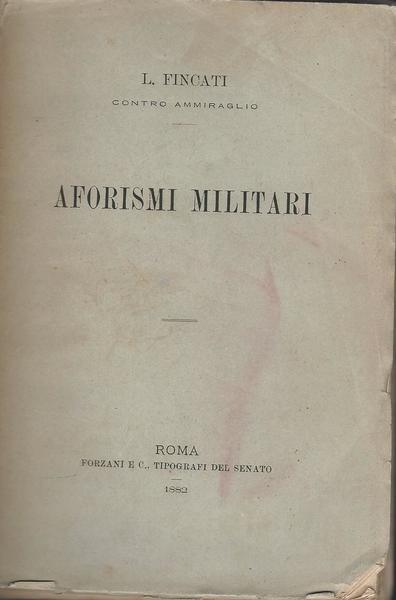 AFORISMI MILITARI - copertina