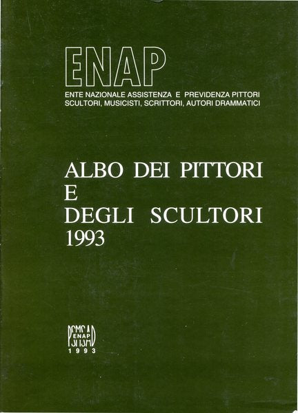 Albo dei pittori e degli scultori 1993 - copertina