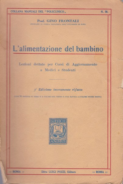 L'alimentazione del bambino - copertina