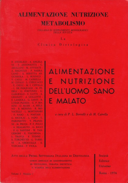 Alimentazione e nutrizione dell'uomo sano e malato - copertina