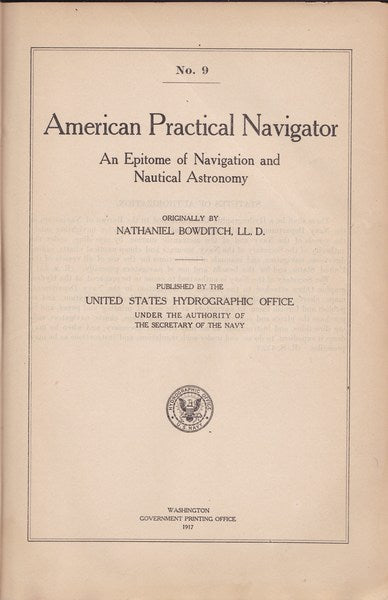 American Practical Navigator. An Epitome of Navigation and Nautical Astronomy - copertina