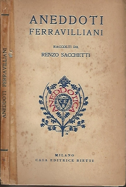 ANEDDOTI FERRAVILLIANI - copertina