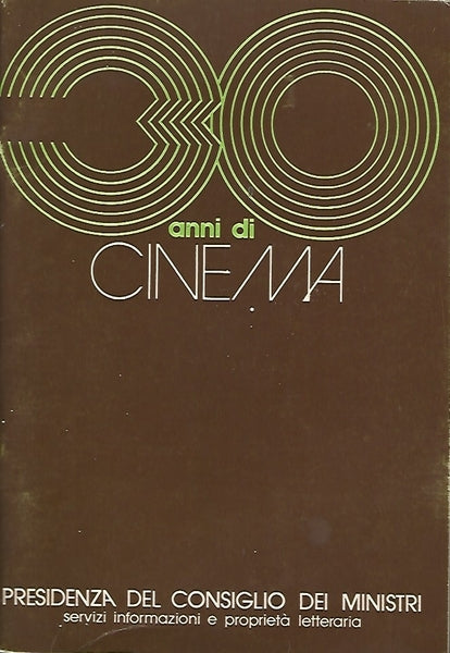 30 ANNI DI CINEMA - copertina