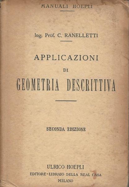 APPLICAZIONI DI GEOMETRIA DESCRITTIVA - copertina