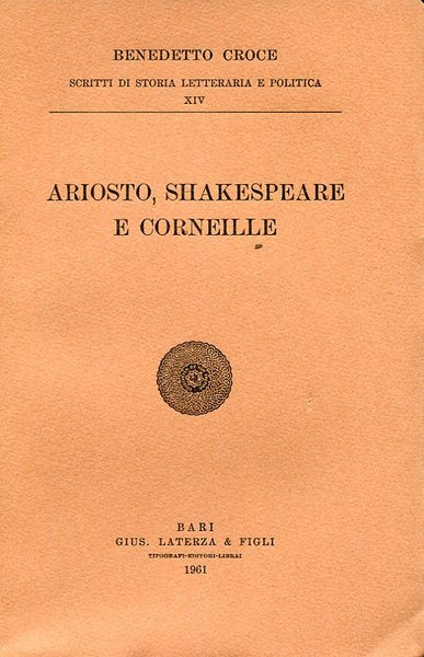 Ariosto, Shakespeare e Corneille - copertina