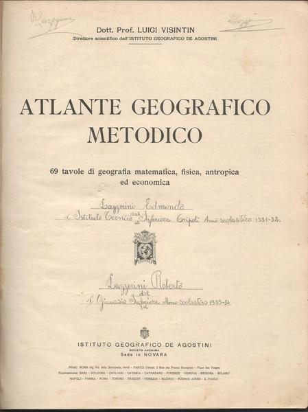 ATLANTE GEOGRAFICO METODICO - copertina