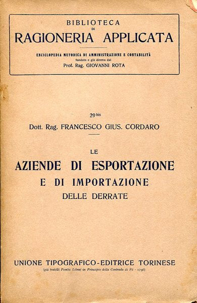 Le aziende di esportazione e di importazione delle derrate - copertina