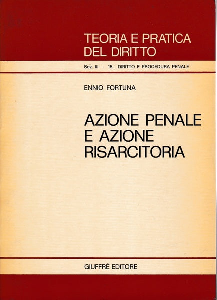 Azione penale e azione risarcitoria - copertina