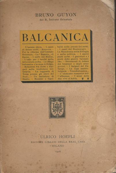 BALCANICA - copertina