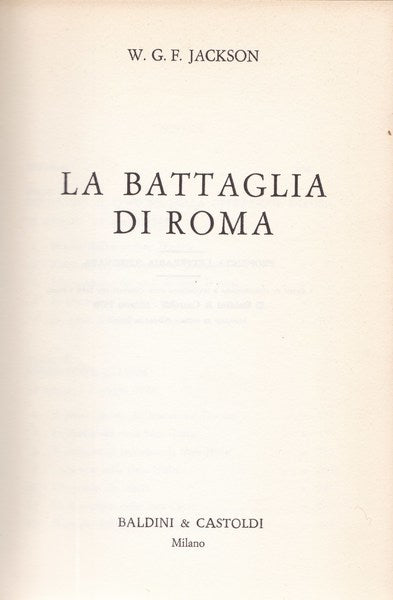 La battaglia di Roma - copertina