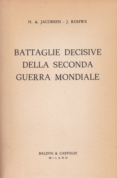 Battaglie decisive della seconda guerra mondiale - copertina