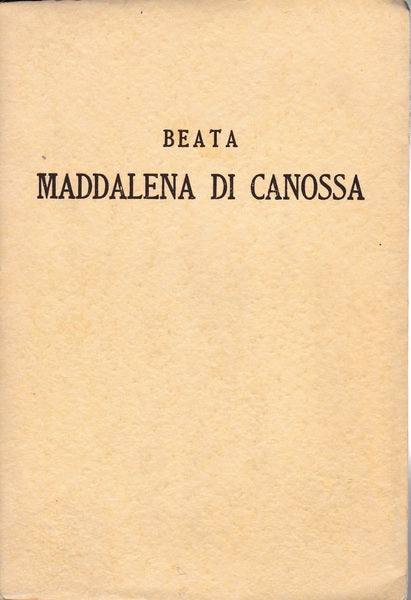 Beata Maddalena di Canossa - copertina