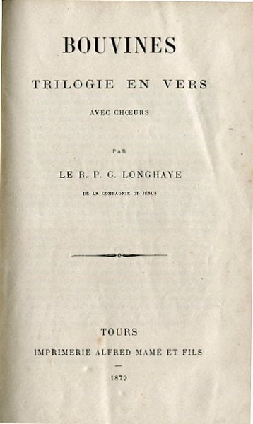 Bouvines - trilogie en vers - copertina