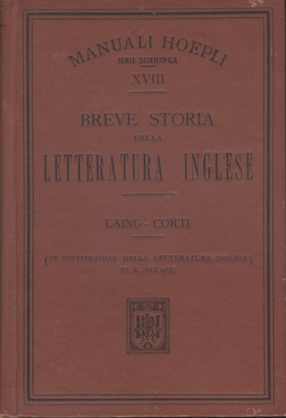 BREVE STORIA DELLA LETTERATURA INGLESE - copertina