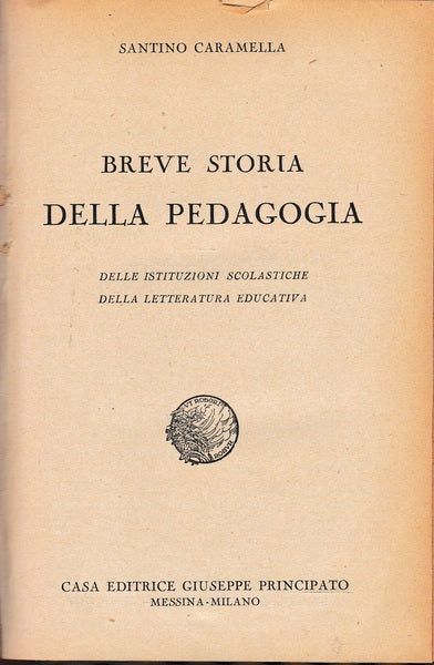 Breve storia della pedagogia - copertina