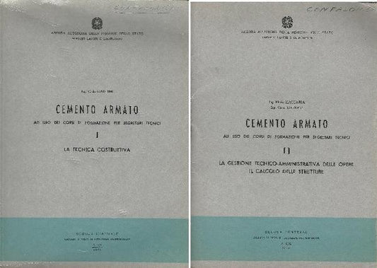 CEMENTO ARMATO. Vol. I-II. - copertina