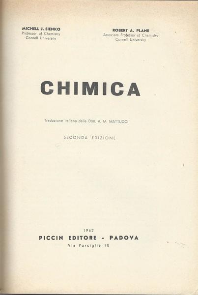 CHIMICA - copertina