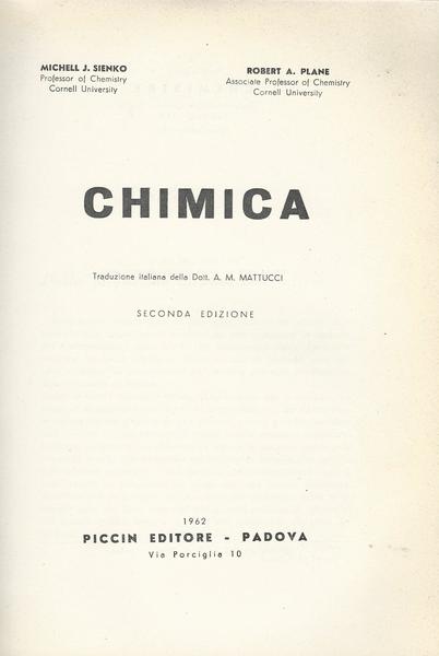 CHIMICA - copertina