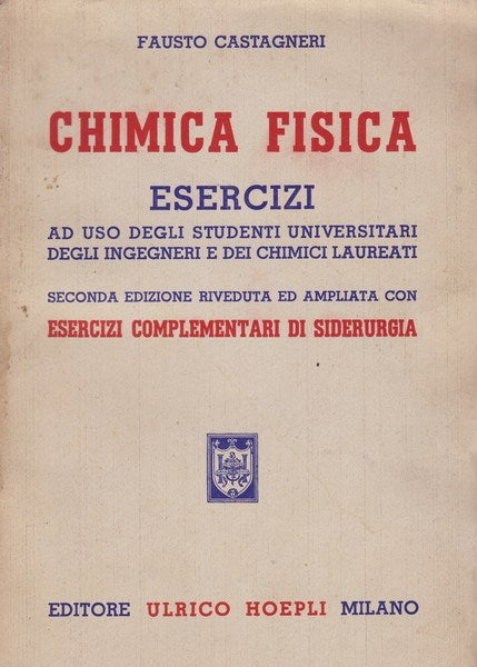 Chimica fisica. Esercizi. - copertina