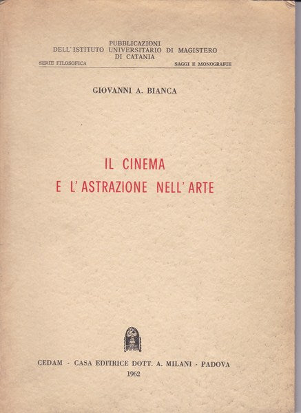 Il cinema e l'astrazione nell'arte - copertina