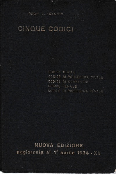 Cinque Codici - copertina