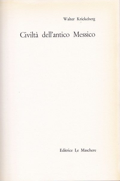 Civiltà dell'antico Messico - copertina